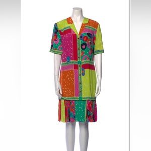 Louis Feraud 80s Vintage Silk Dress